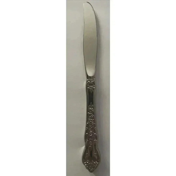 International LA FRANCE Decorator Stainless Glossy Silverware‎ Flatware Knife - Picture 1 of 2